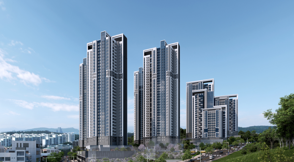 남성역 헤르니티 조감도 총 1210세대 7개동